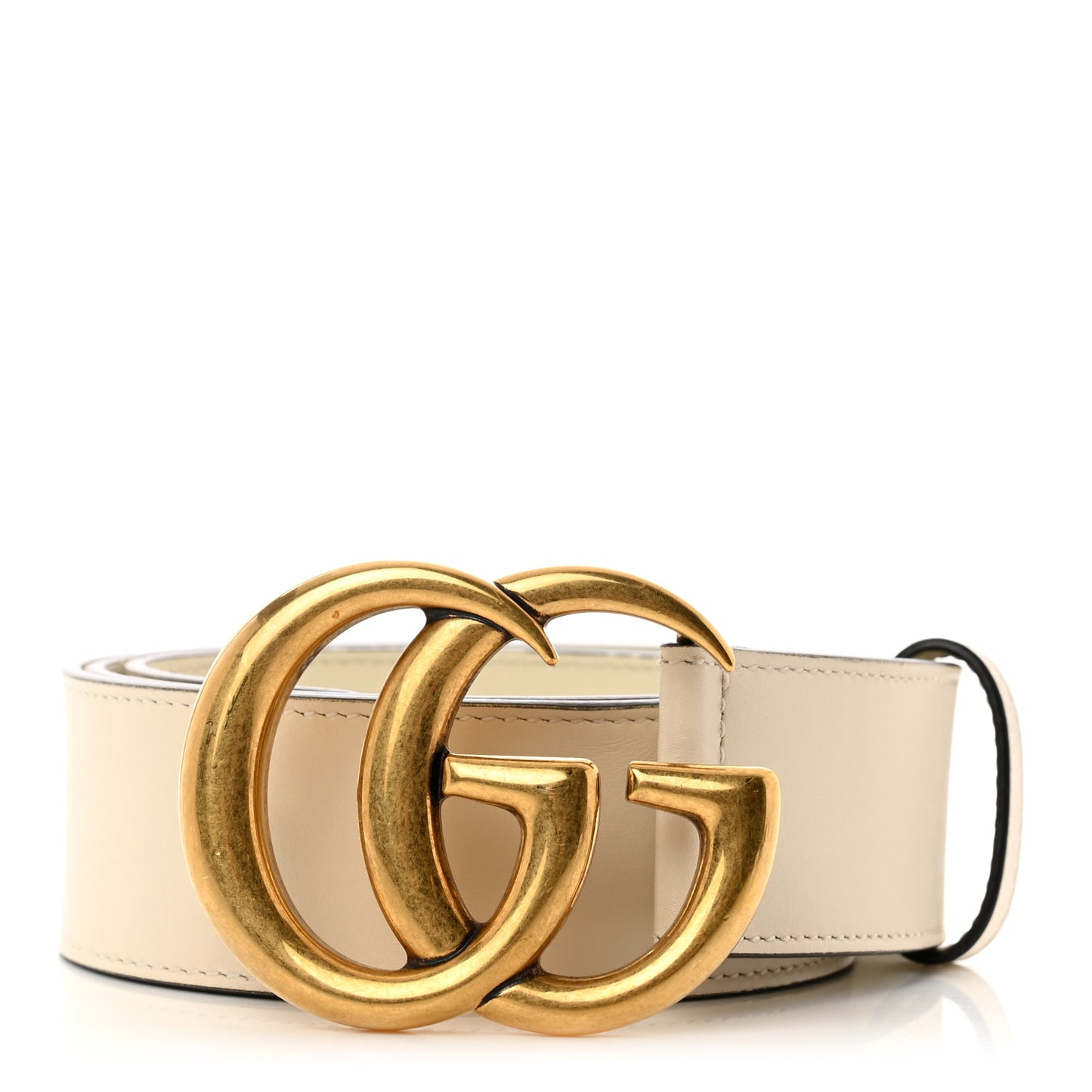 Calfskin Double G 40mm Belt 85 34 Mystic White