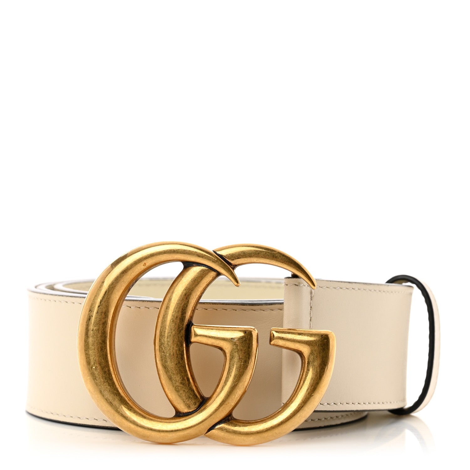 Gucci Calfskin Double G 40mm Belt 85 34 Mystic White 1 of 5