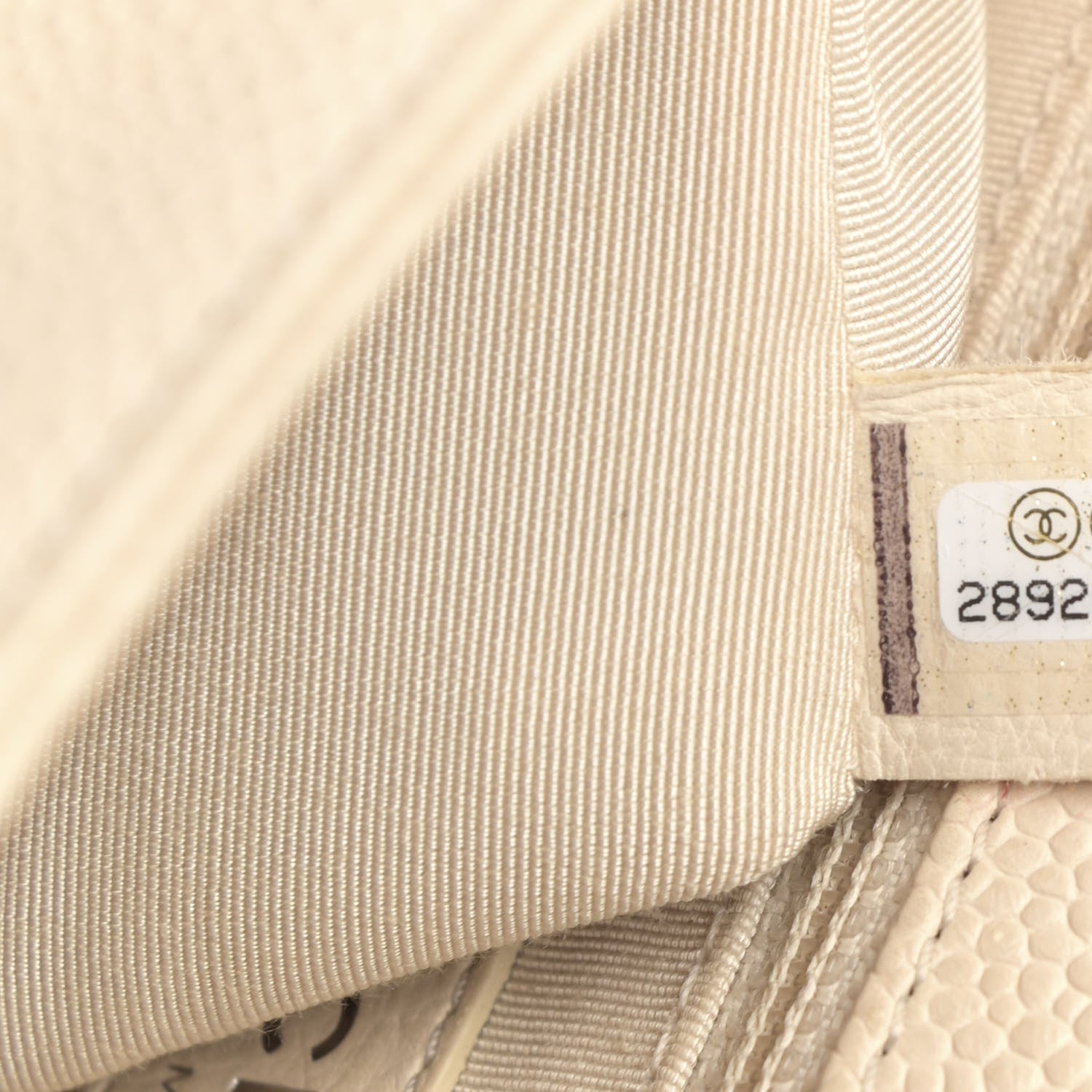 Chanel Caviar Chevron Quilted New Medium Boy Flap Beige 6 of 15