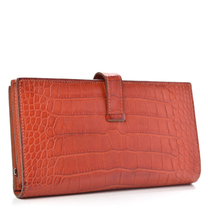Hermes Matte Alligator Bearn Wallet 3 of 13