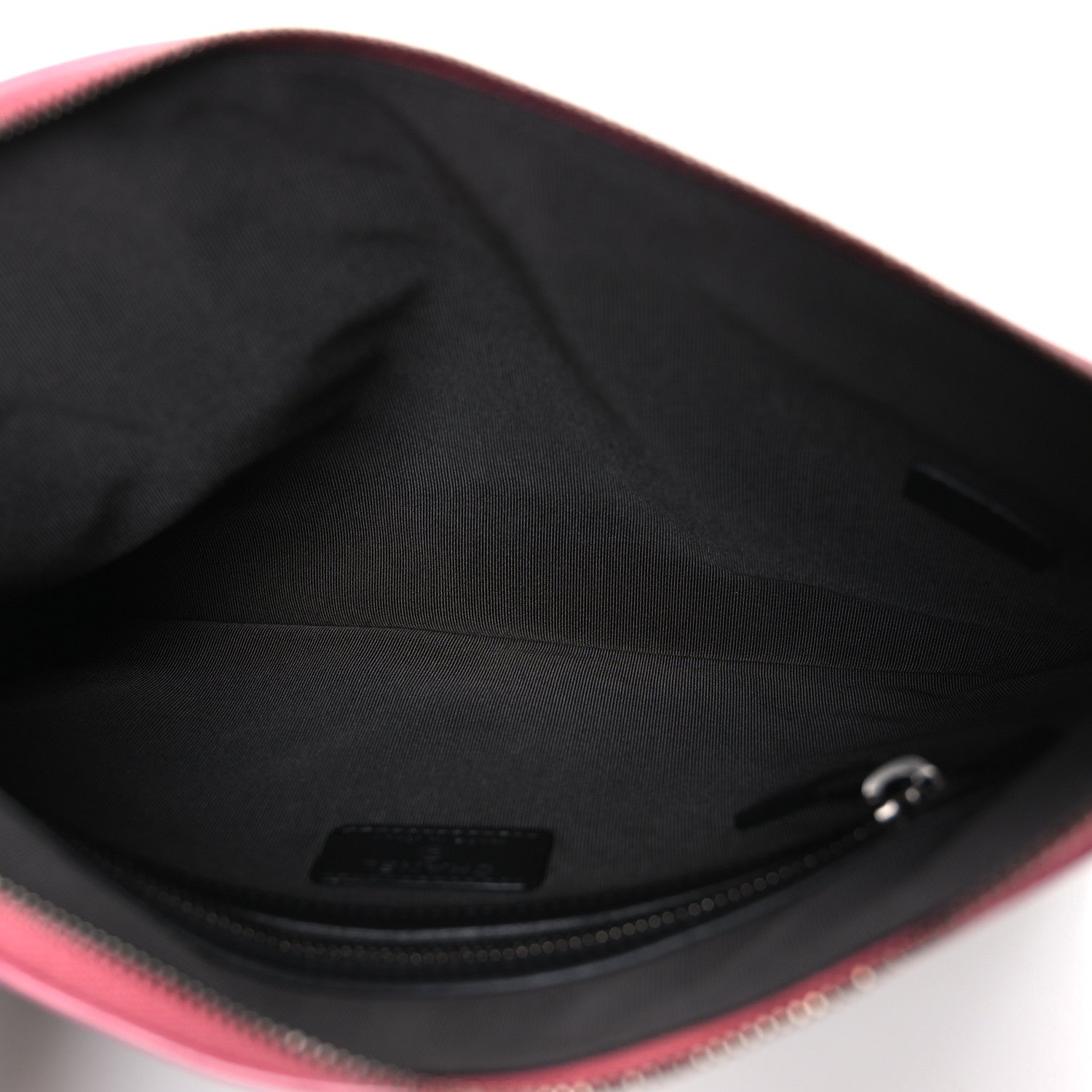 Chanel Aged Calfskin Chevron Quilted Medium Gabrielle Cosmetic Case Dark Pink Navy Charcoal 5 of 7