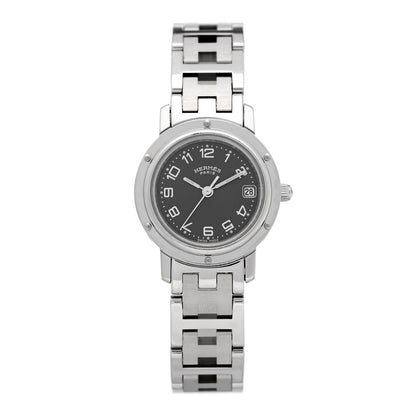 Hermes Stainless Steel 24mm Clipper Quartz Watch Grey 1 of 4