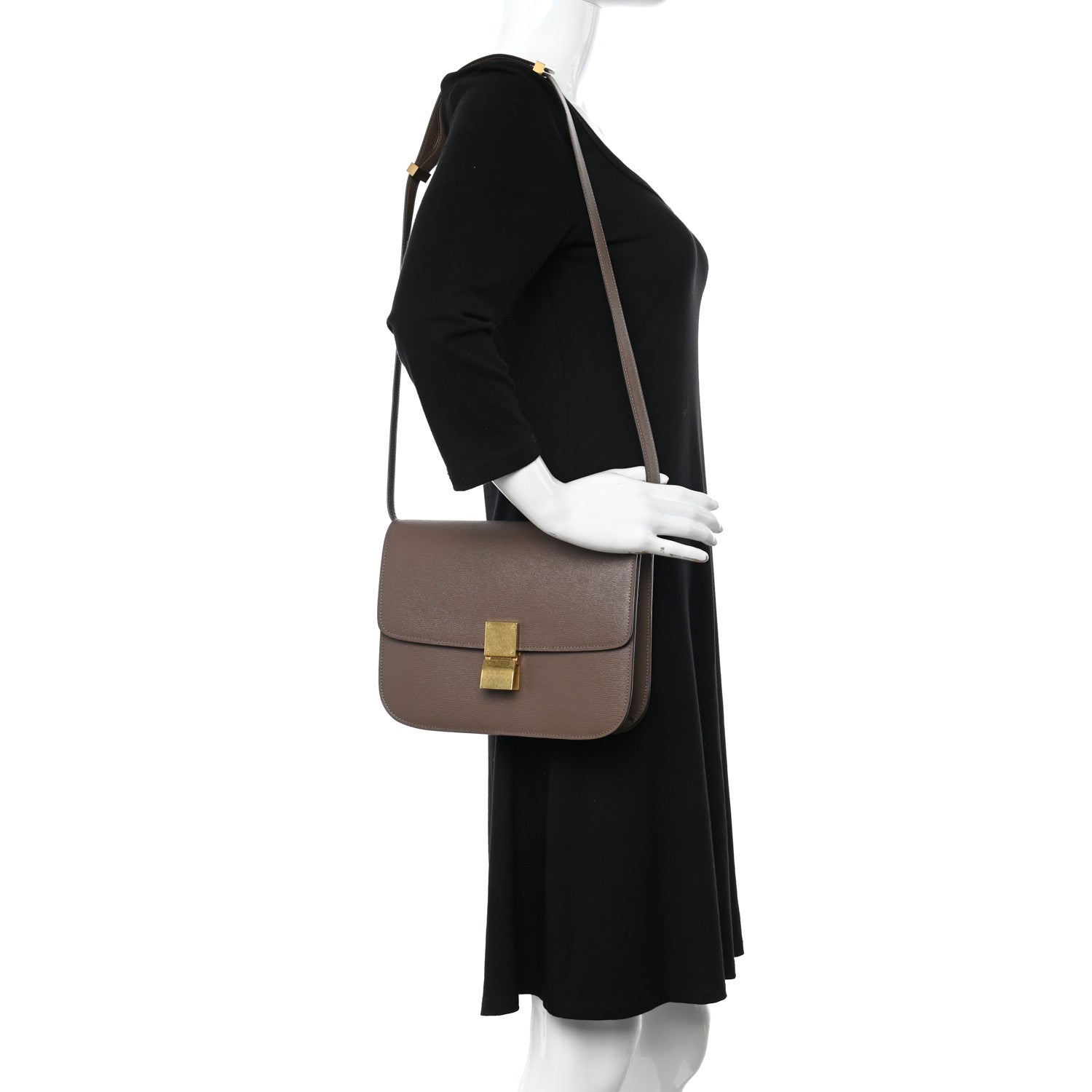 Celine Liege Calfskin Medium Classic Box Flap Bag Glazed Nut 2 of 11