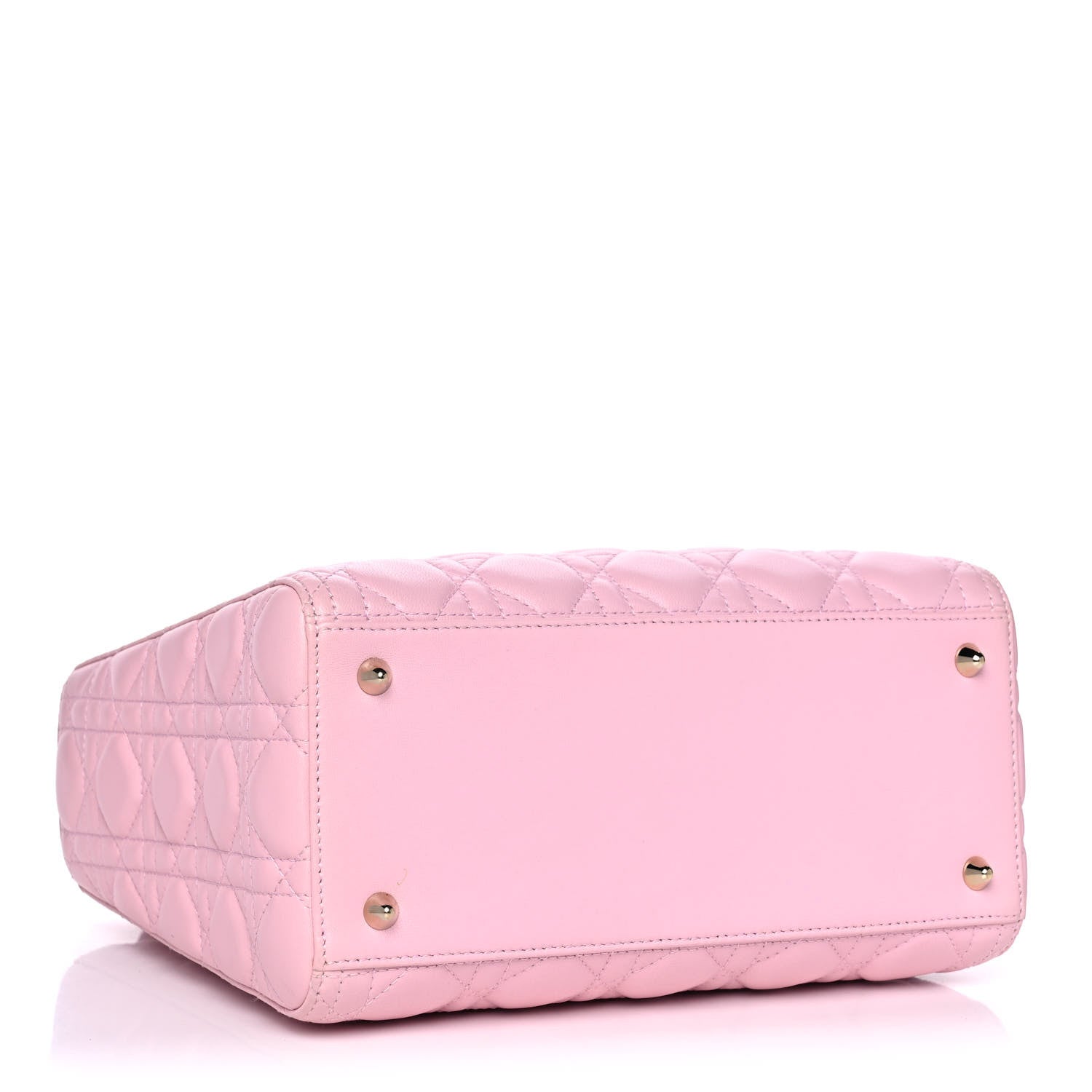 Christian Dior Lambskin Cannage Medium Lady Dior Light Pink 3 of 12