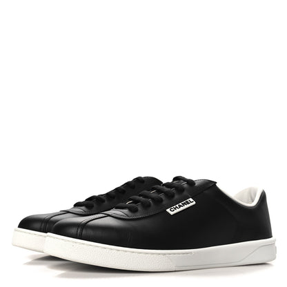 Chanel Calfskin CC Mens Sneakers 42 Black 3 of 8