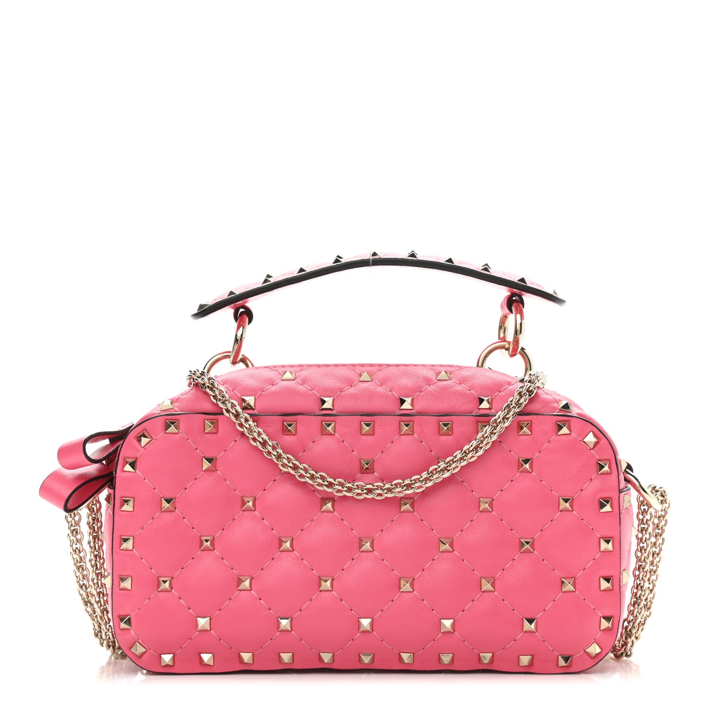 Nappa Rockstud Spike Camera Bag Shadow Pink
