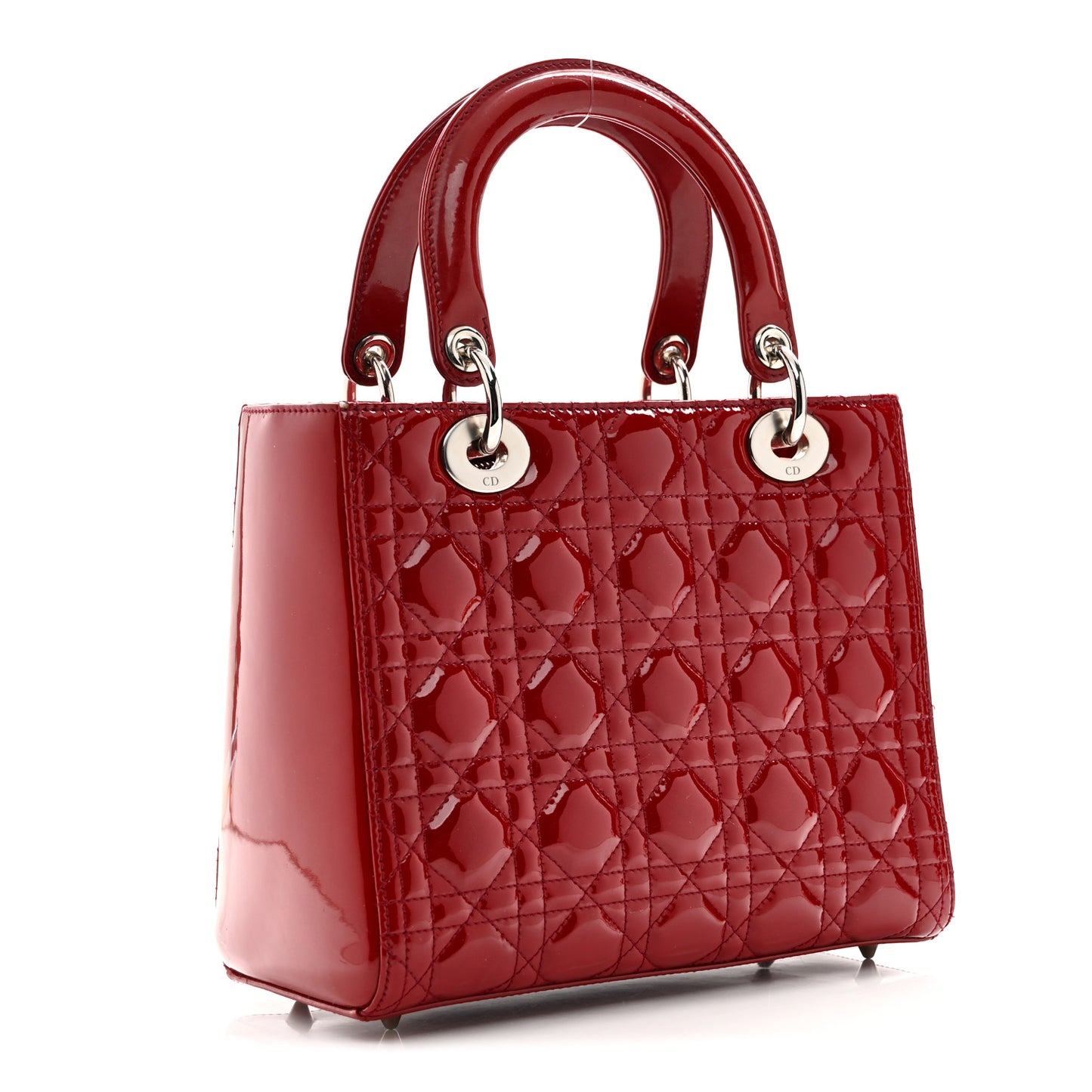 Patent Cannage Medium Lady Dior Burgundy Red
