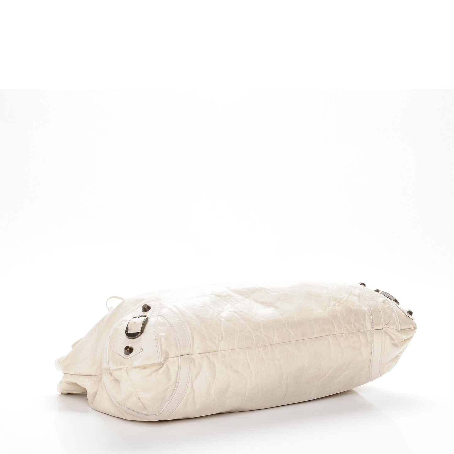 Chevre Classic Hardware Purse White