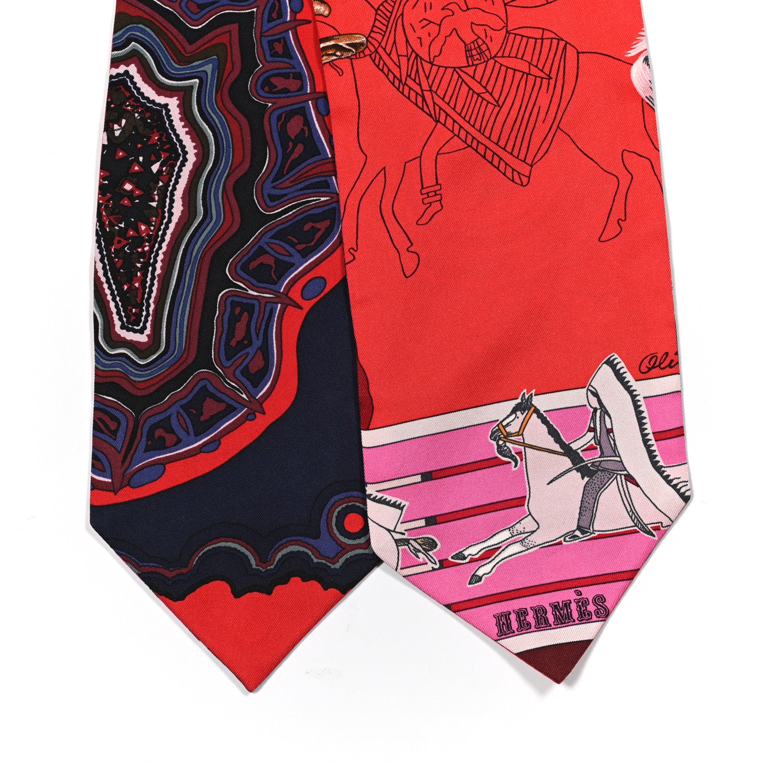 Hermes Silk Twill-Up Rouge Multicolor 4 of 4