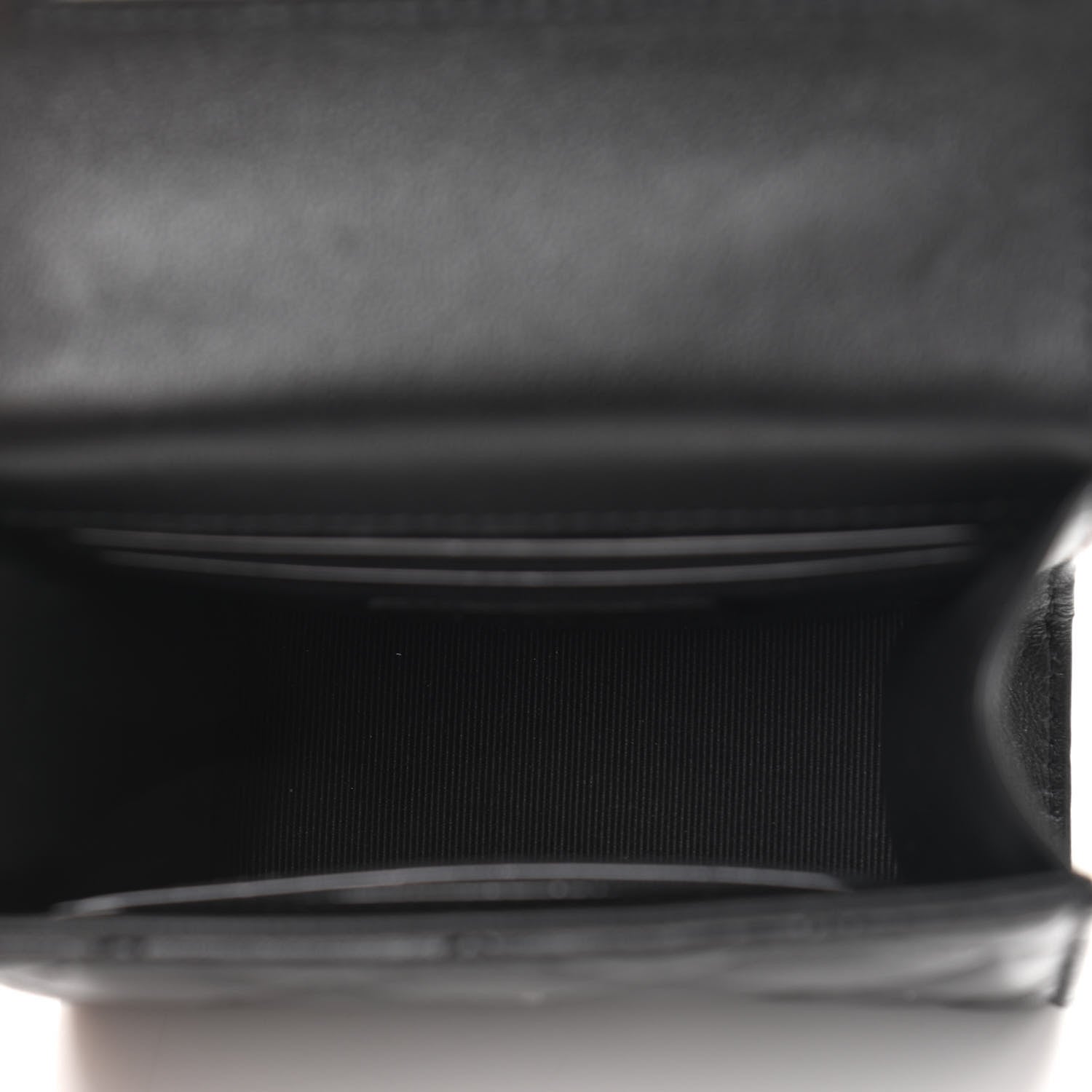 Chanel Lambskin Quilted Top Handle Flap Clutch With Chain Black 5 of 12