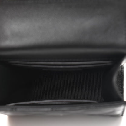 Chanel Lambskin Quilted Top Handle Flap Clutch With Chain Black 5 of 12