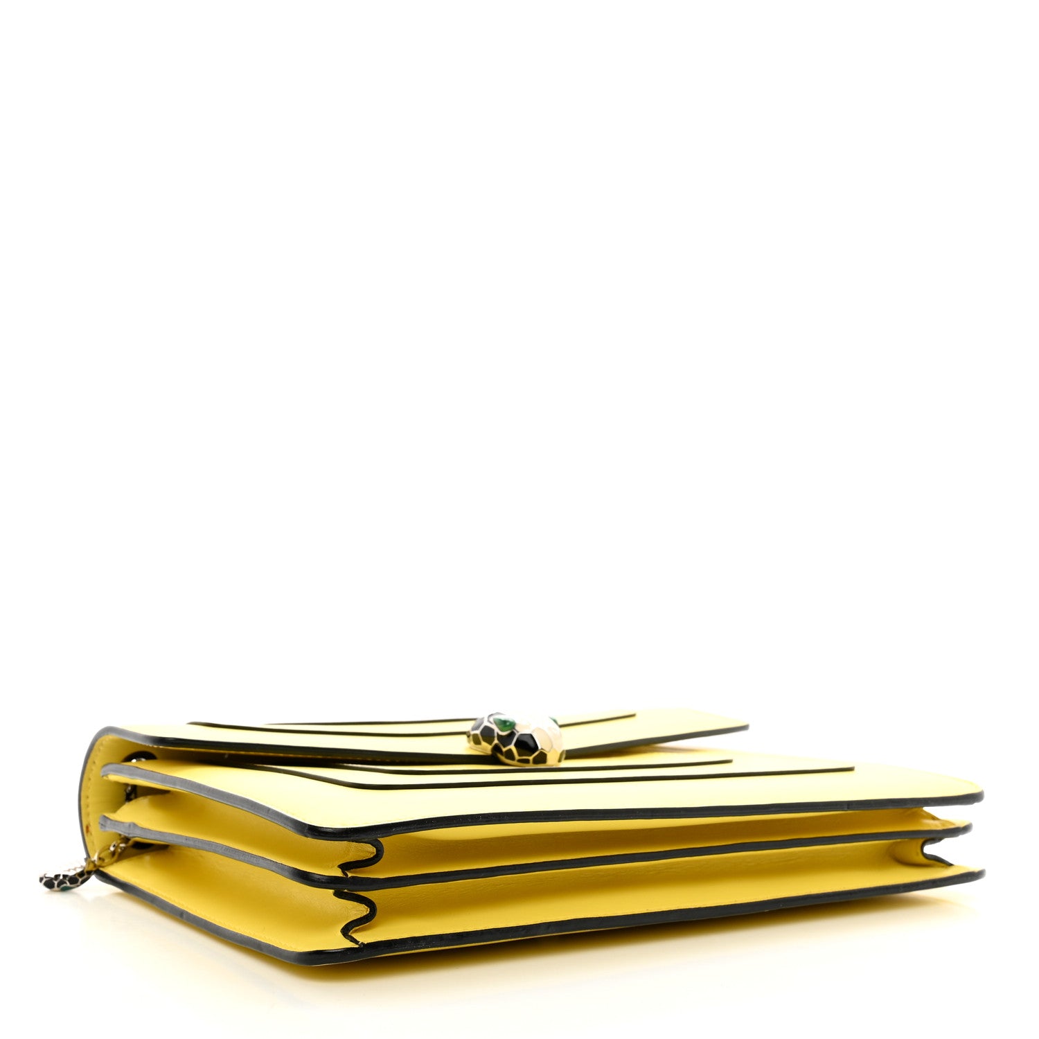 Bulgari Calfskin Serpenti Forever Shoulder Bag Yellow 4 of 11