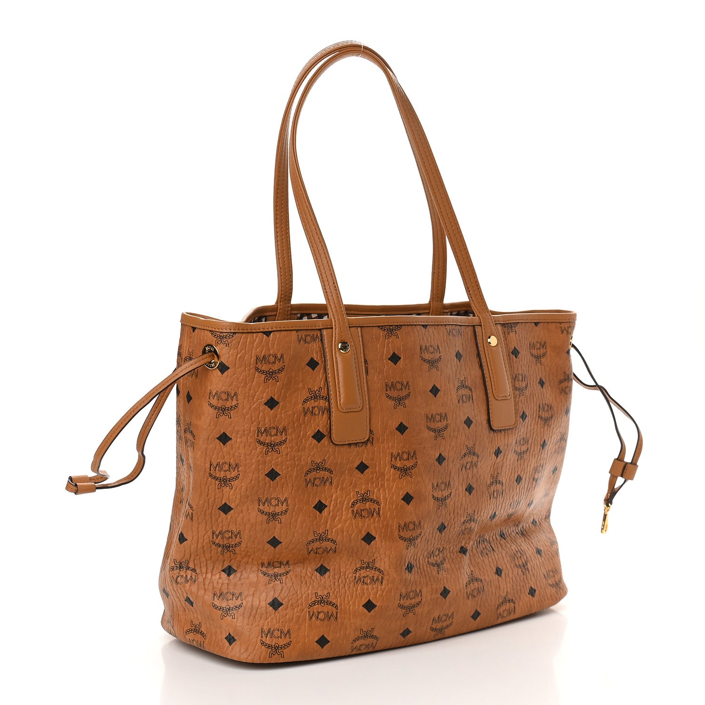 Visetos Medium Liz Reversible Shopper Tote Cognac