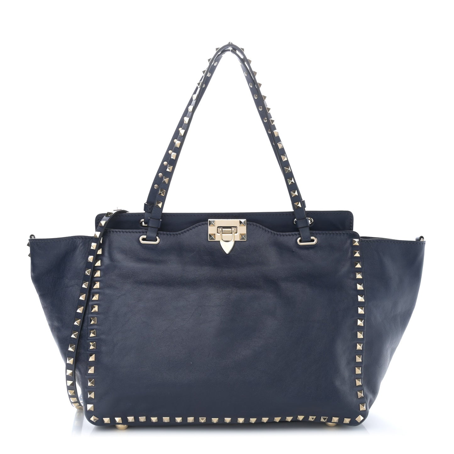 Vitello Medium Rockstud Tote Marine