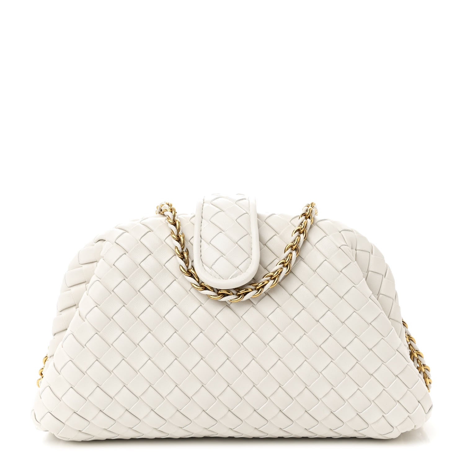 Bottega Veneta Nappa Intrecciato Small The Lauren 1980 Clutch With Chain String 1 of 11