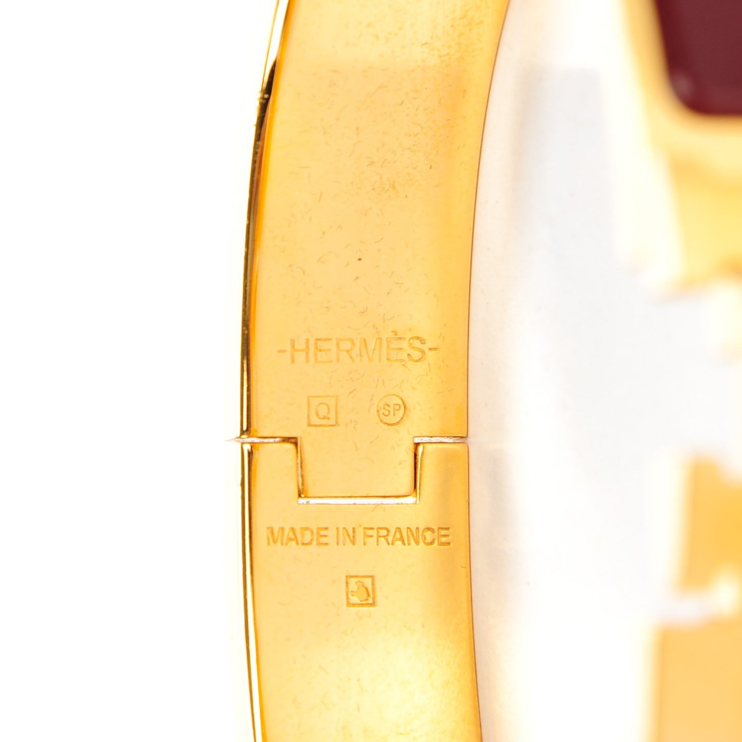 Enamel Narrow Clic Clac H Bracelet GM Bourgogne