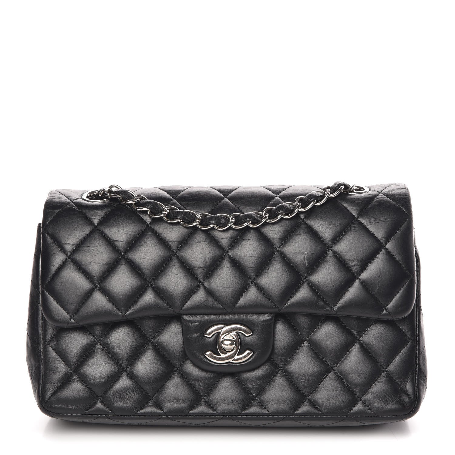 Chanel Lambskin Quilted Small Double Flap Black 1 of 15