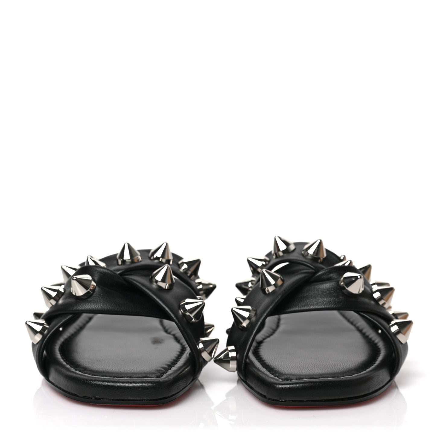 Calfskin Miss Spika Club Sandals 37.5 Black
