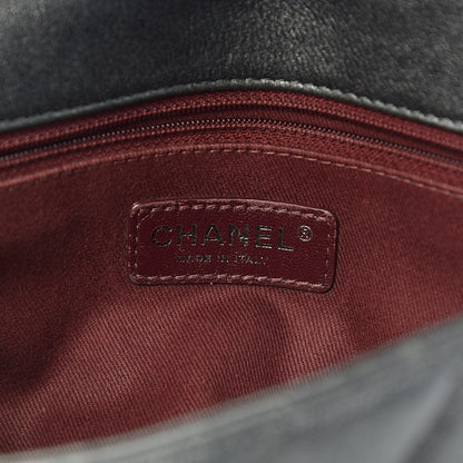 Chanel Metallic Calfskin Quilted Medium Medallion Flap Dark Silver 6 of 12