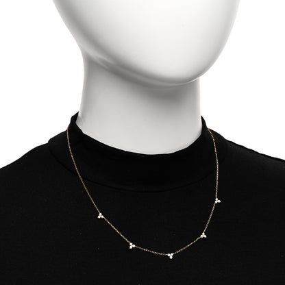 Roberto Coin ROBERTO COIN 18K Yellow Gold Diamond By the Inch Five Station Flower Necklace 2 of 5