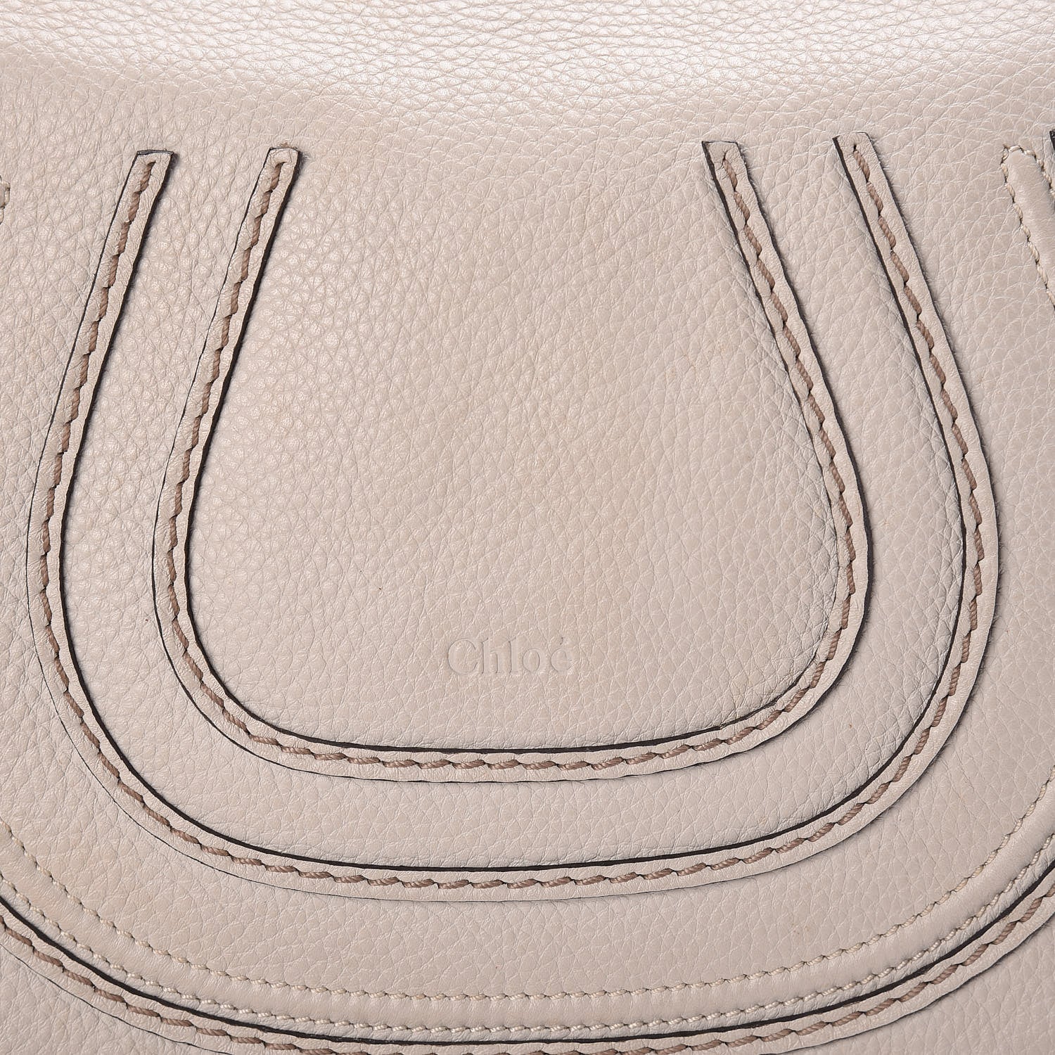 Chloe Calfskin Medium Marcie Round Zip Crossbody Bag Angora Beige 10 of 10