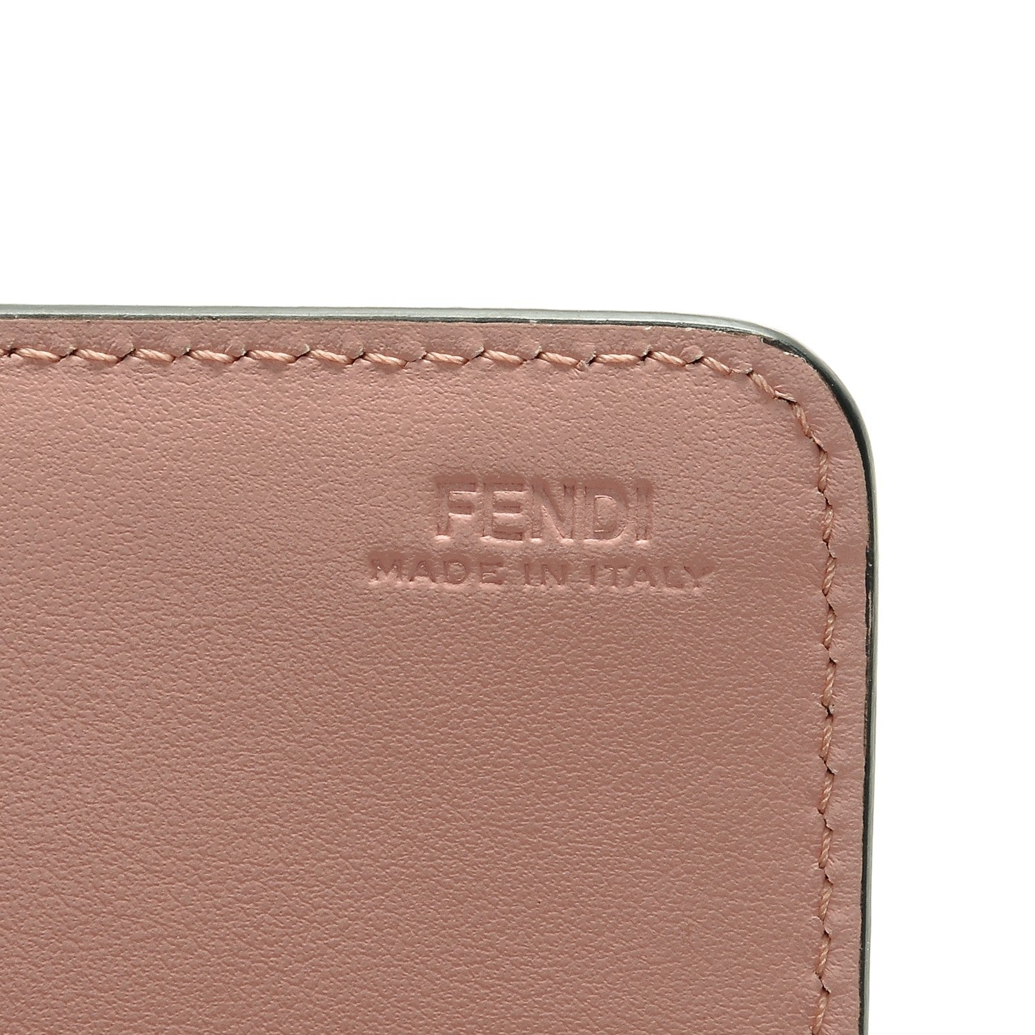 Fendi Vitello Elite Century Hypnoteyes Studded Continental Wallet Bubblegum Multicolor 6 of 6
