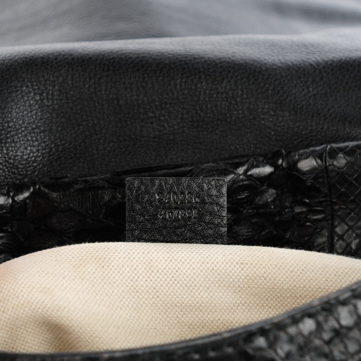 Python Large Techno Horsebit Shoulder Flap Bag Black