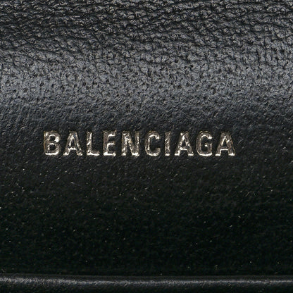 Balenciaga Patent Calfskin Lizard Embossed XS Sharp Top Handle Bag Black 5 of 9