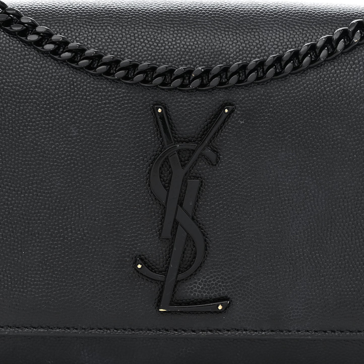 Grain De Poudre Small Monogram Monochrome Kate Satchel Black