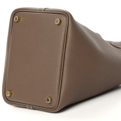 Hermes Taurillon Clemence Picotin Lock 18 PM Etoupe 7 of 11