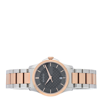 Gucci Stainless Steel 27mm G-Timeless Two Tone Quartz Watch Black 2 of 5
