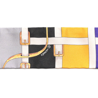 Hermes Silk Bolduc Au Carre Twilly Capucine Vert Gris Bluette 3 of 4