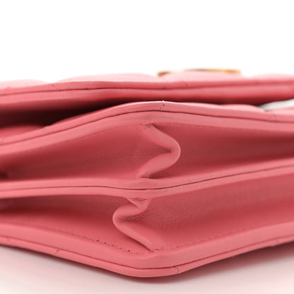 Chanel Lambskin Enamel Quilted Pending CC Clutch With Chain Pink 9 of 11