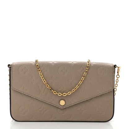 Louis Vuitton Empreinte Pochette Felicie Chain Wallet Tourterelle 3 of 10