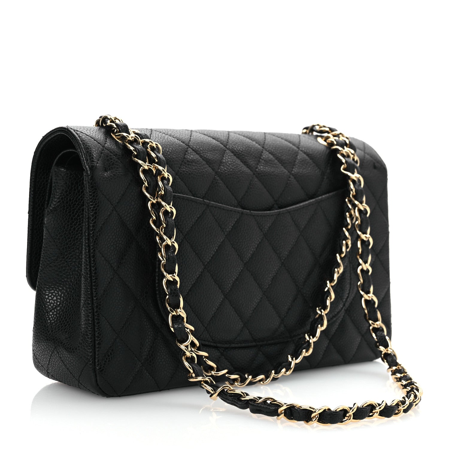Chanel Caviar Quilted Medium Double Flap Black 2 of 16