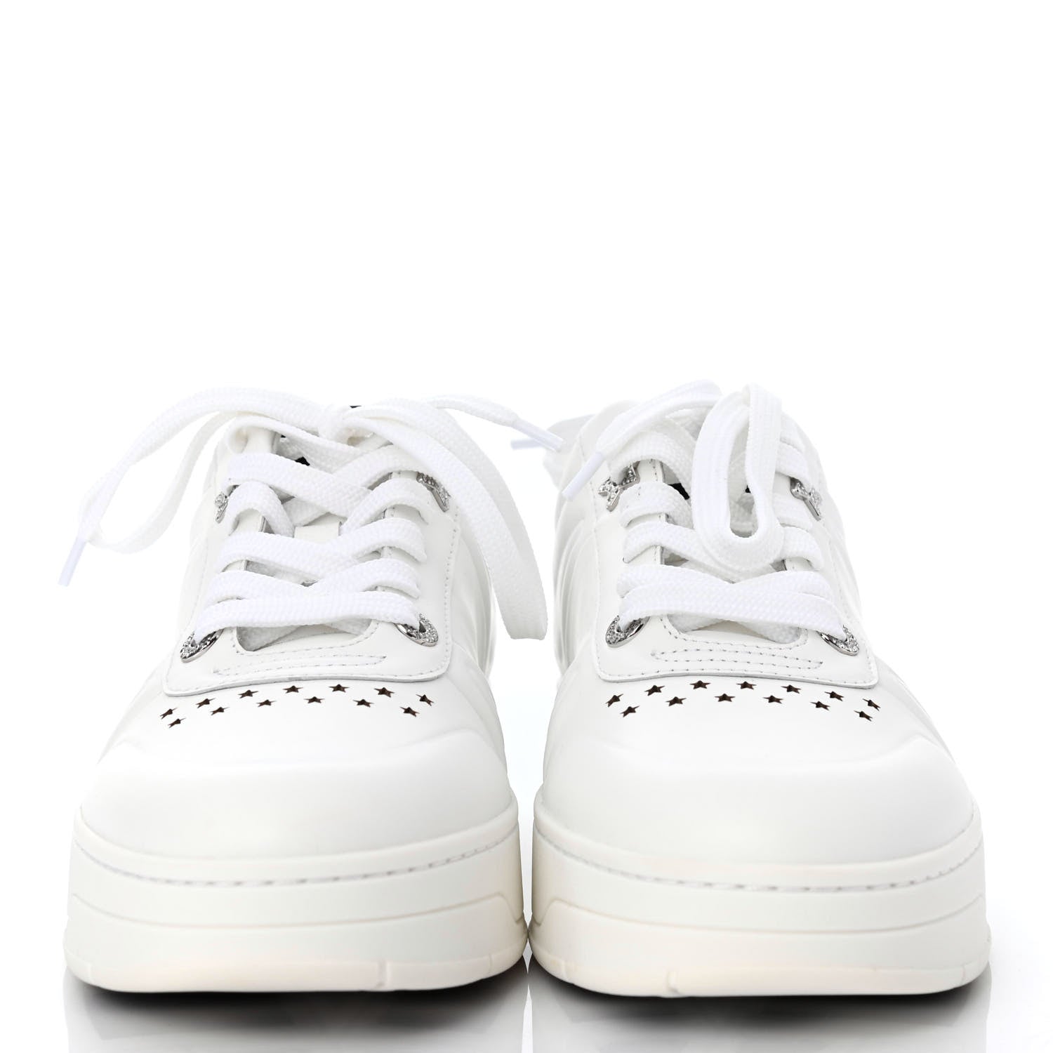 Jimmy Choo Calfskin Sneakers 39 White 2 of 4
