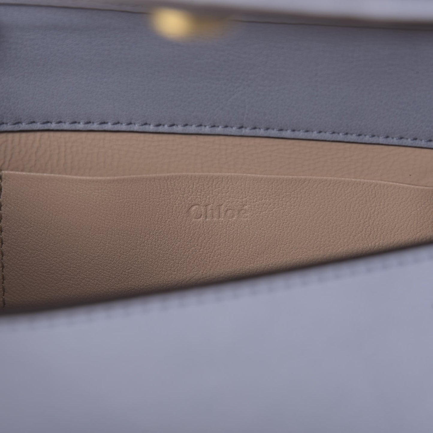 Calfskin Small Nile Bracelet Minaudiere Bag Washed Blue