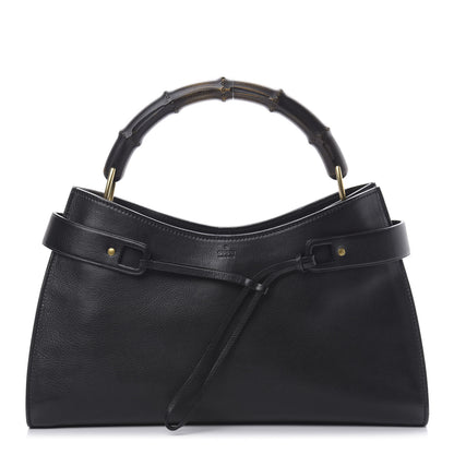 Gucci Calfskin Bamboo Handle Tote Black 1 of 11