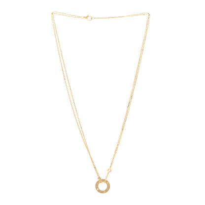 Cartier 18K Yellow Gold 2 Diamond LOVE Necklace 3 of 5