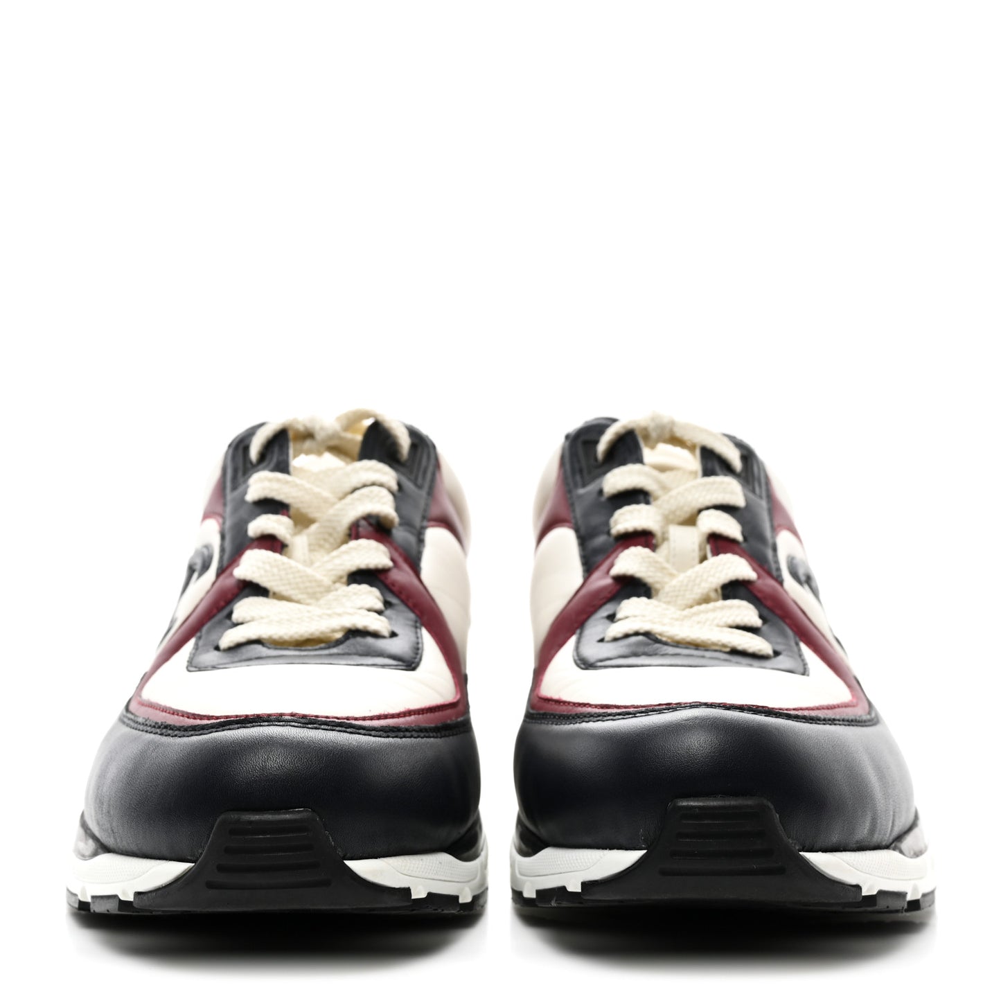 Calfskin CC Sneakers 40 Burgundy White
