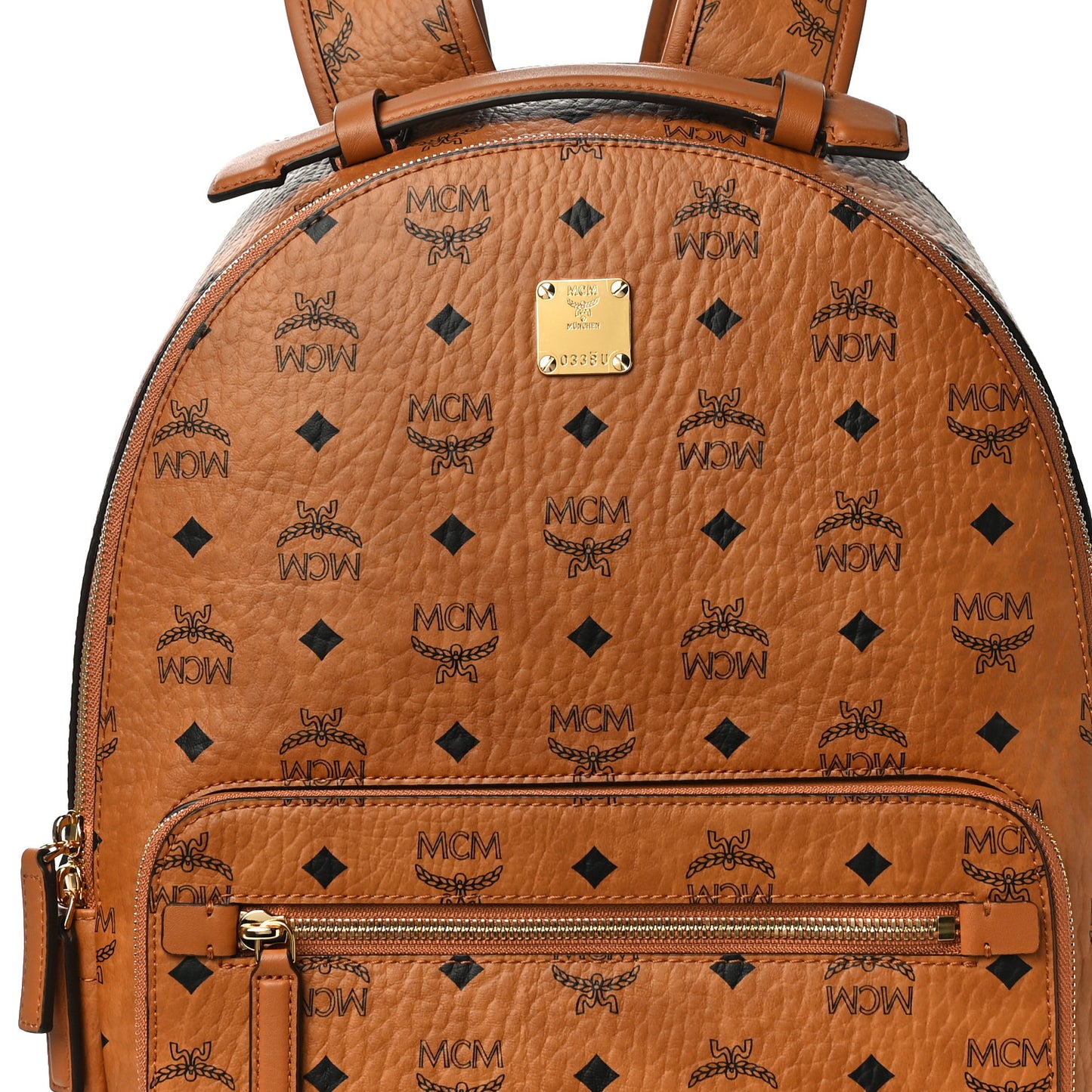 Visetos Mens Medium Stark Backpack Cognac