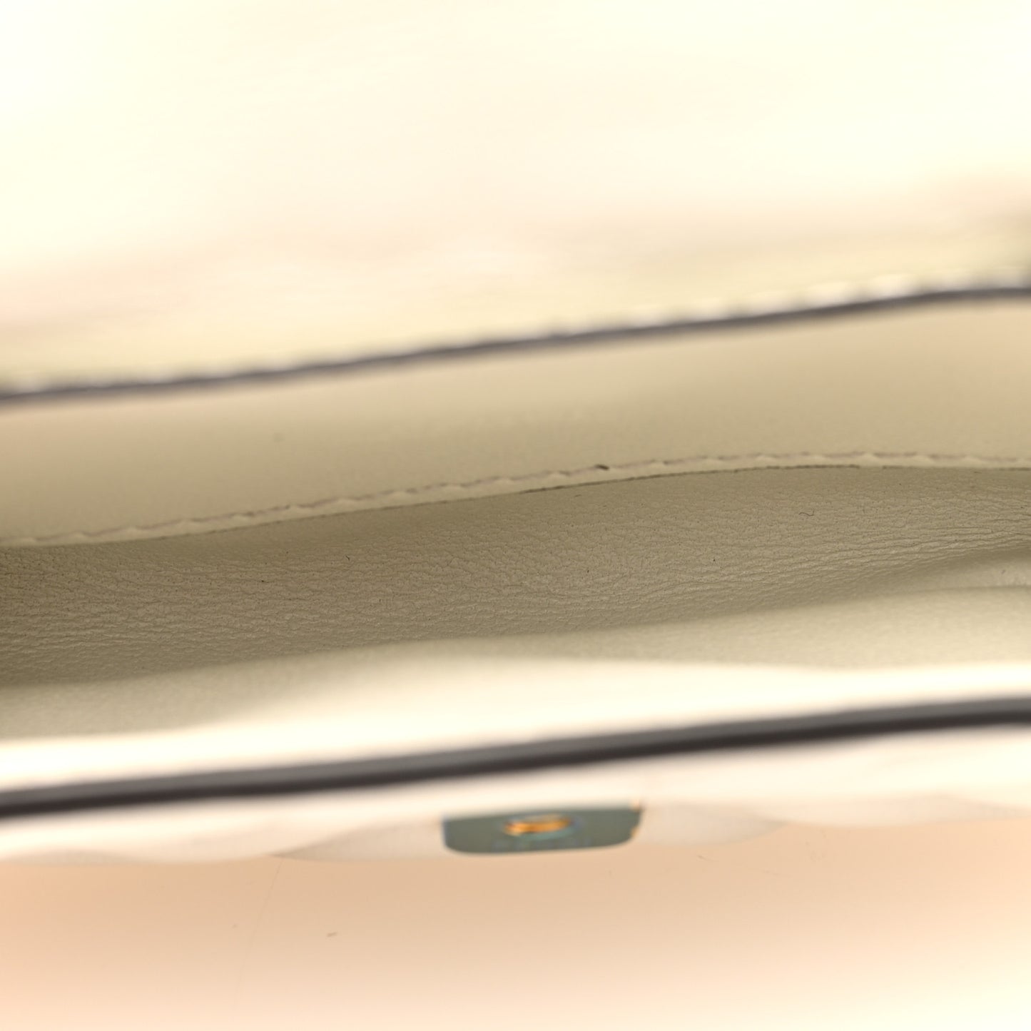 Nappa Matisse FF Embossed Nano Chain Baguette White