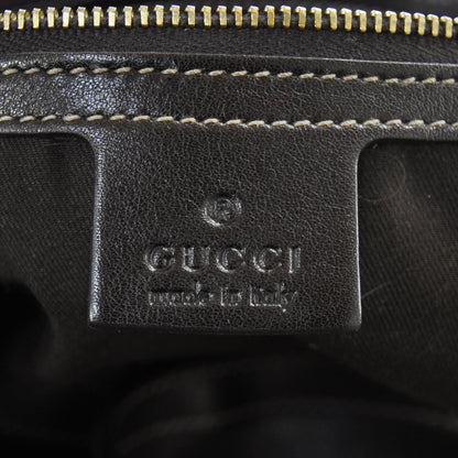 Gucci Leather Britt Tote Dark Brown 7 of 8