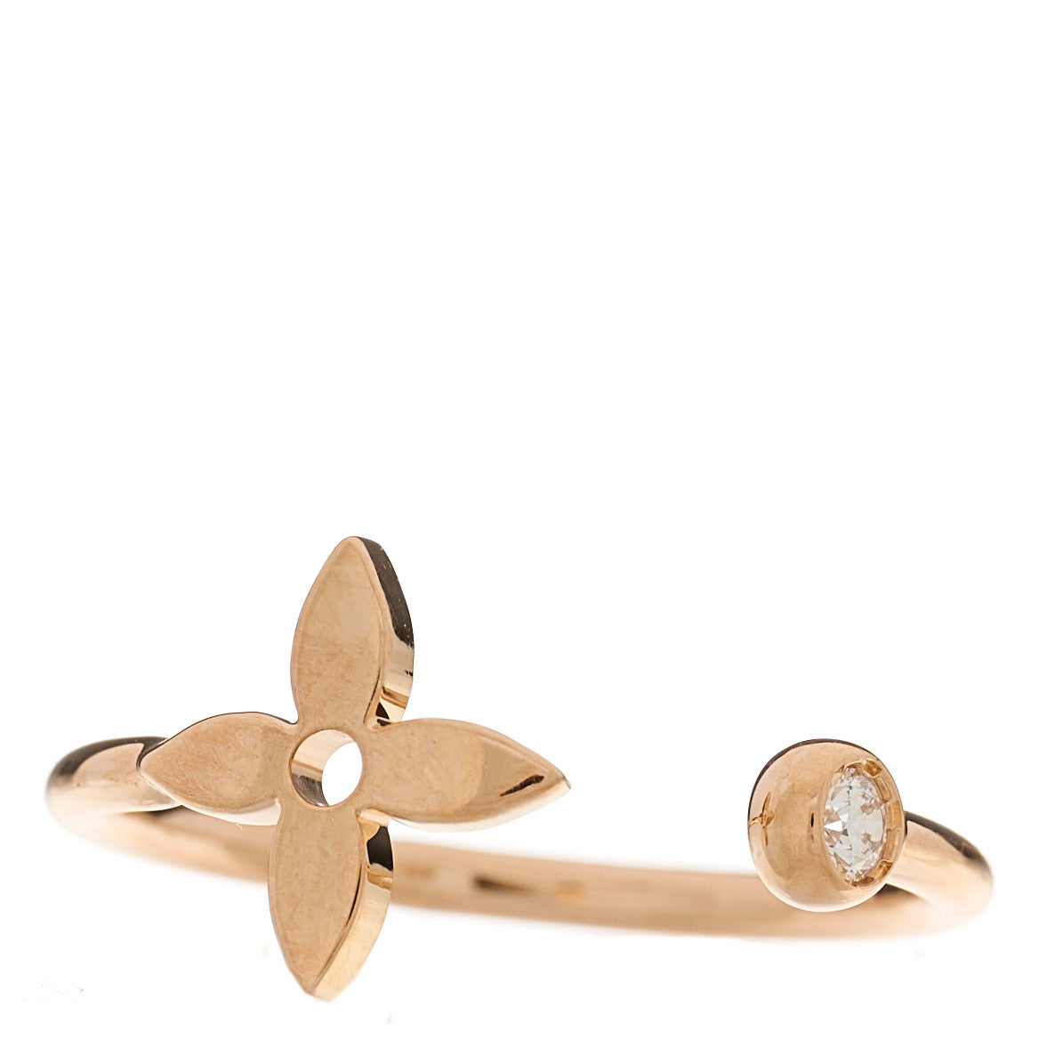 18K Yellow Pink White Gold Diamond Idylle Blossom Ring 3 Set 48 4.5