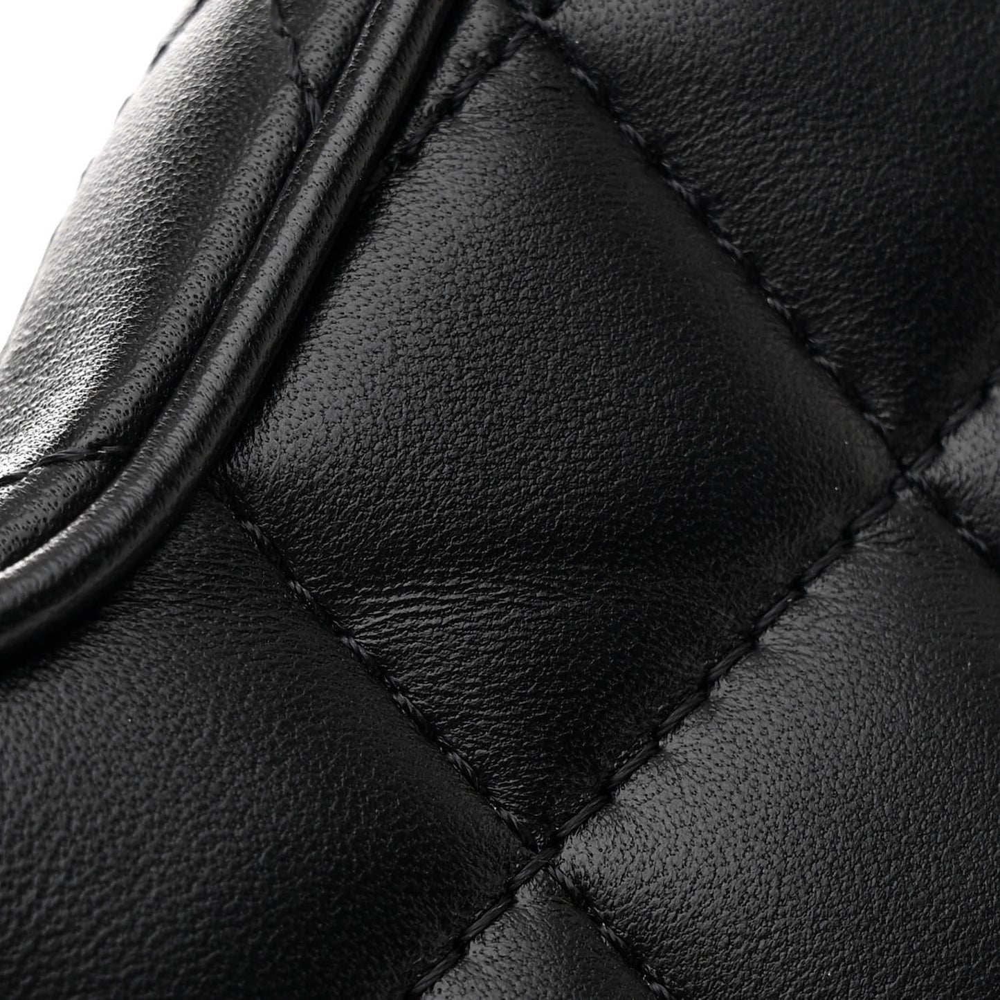 Lambskin Quilted Walk of Fame Star Bag Black
