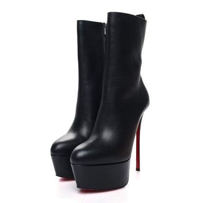Christian Louboutin Calfskin Dolly Alta Booty 160 Ankle Boots 41 Black 3 of 7