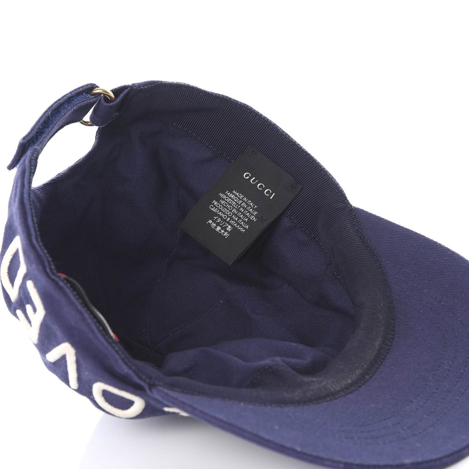 Gucci Cotton Loved Baseball Hat M Navy 6 of 6