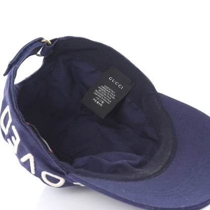 Gucci Cotton Loved Baseball Hat M Navy 6 of 6