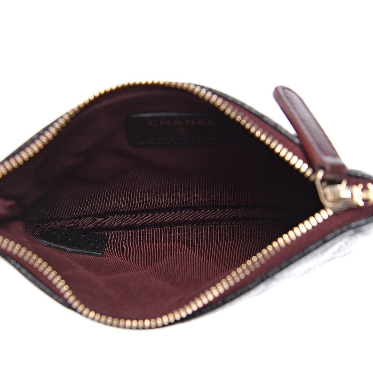 Caviar Quilted Small Cosmetic Case Black