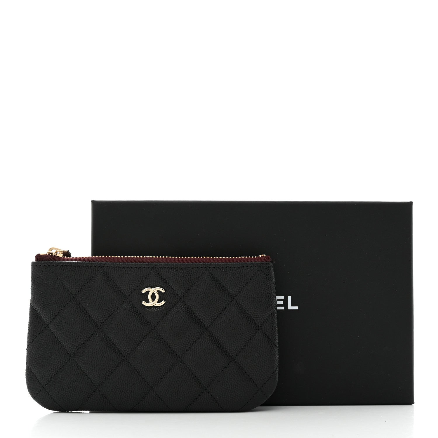 Chanel Caviar Quilted Small Cosmetic Case Black 8 of 9